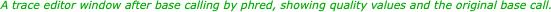A trace editor window after