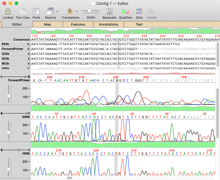 trim chromatogram macvector