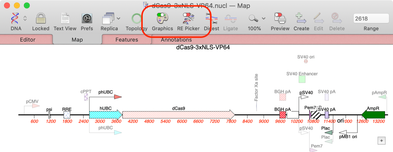 REPicker toolbar buttons