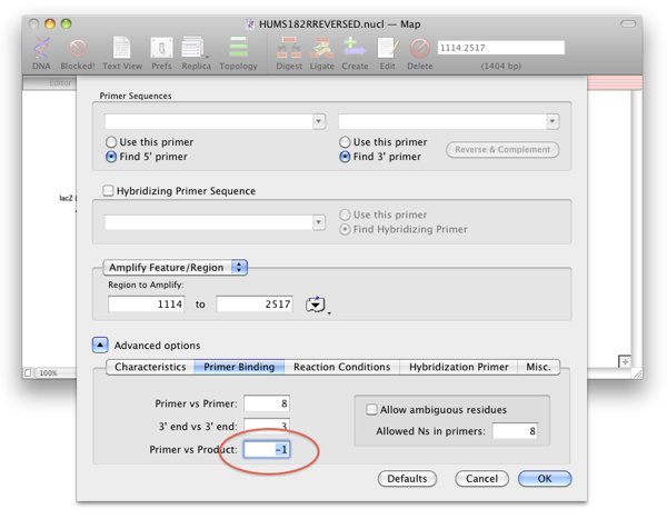 Primer3 Primer2Product