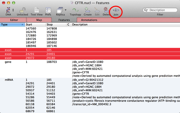 CFTR JoinExons