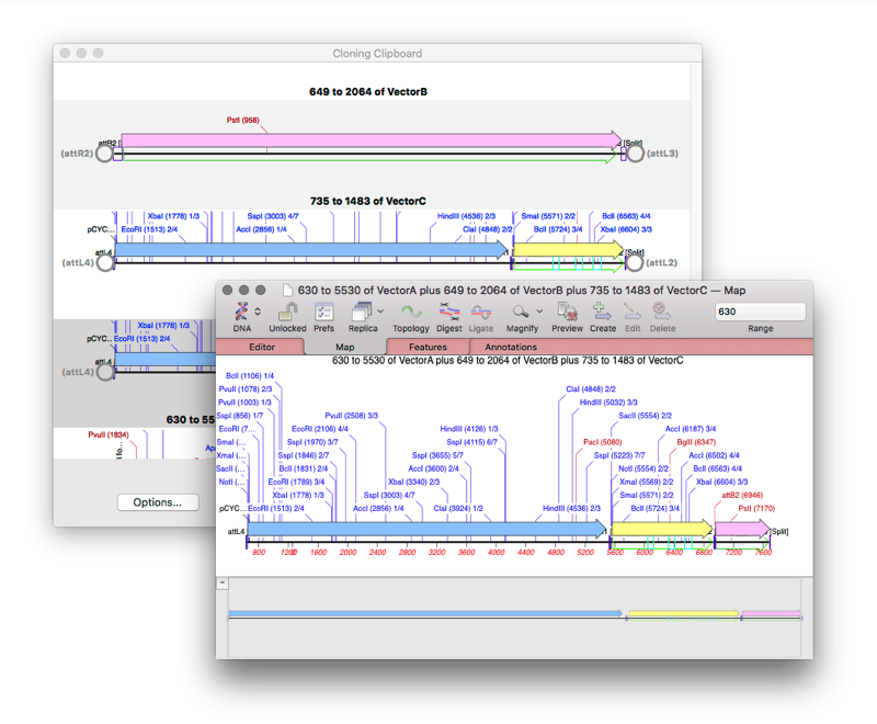 630 to 5530 of VectorA plus 649 to 2064 of VectorB plus 735 to 1483 of VectorC Map and Cloning Clipboard