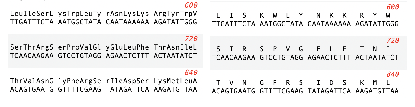 MacVectorTip: How to Toggle Between Single-Letter and Three-Letter Amino Acid Translation Code